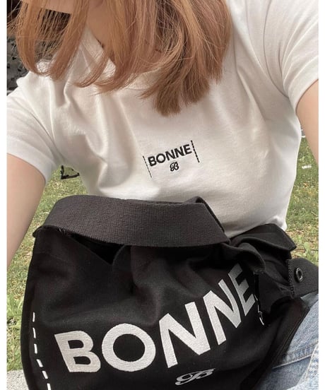 "BONNE"  tote bag black