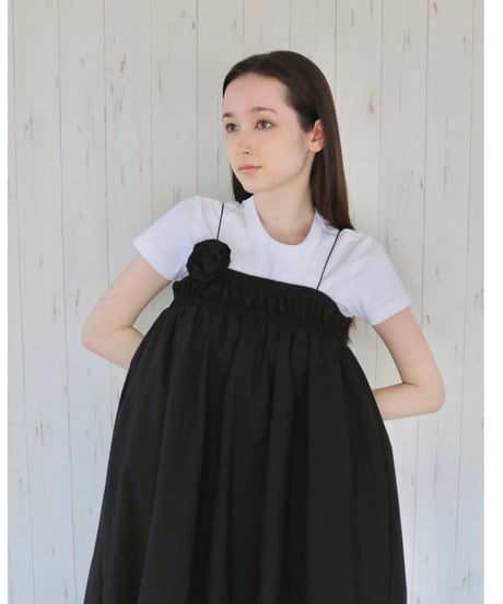4way rose balloon one-piece black