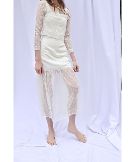 half lace mermaid long skirt