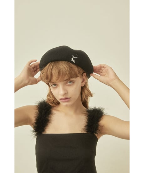 BONNE cat embroidery béret