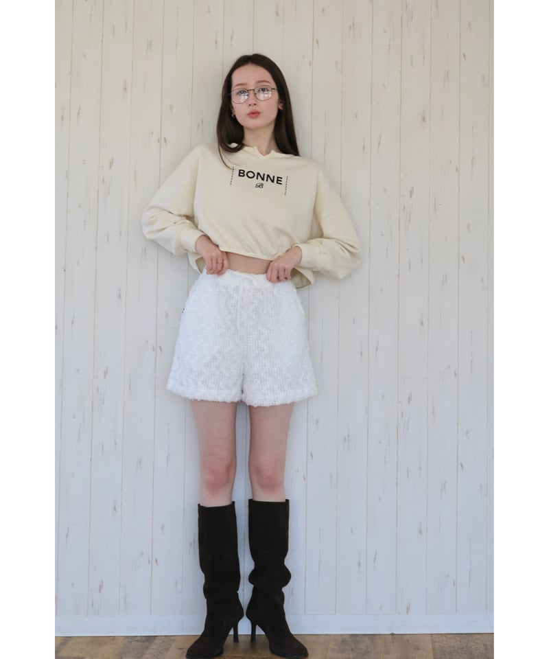 BONNElabel ruff half pants lace | BONNE