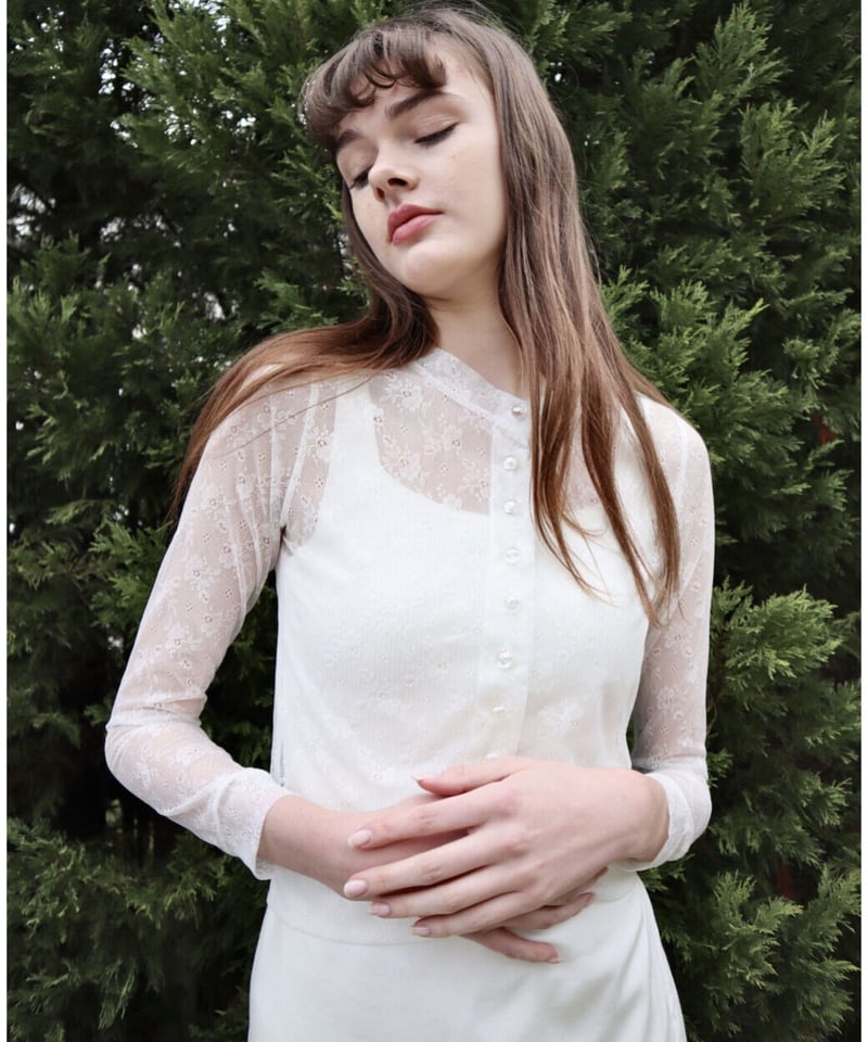 【注目】ALAIA◆コットンテリー スカート ロゴ ホーンボタン留め 注目】ALAIA◇コットンテリー スカート ロゴ ホーンボタン留め