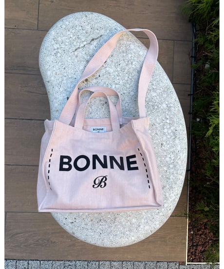 "BONNE"  tote bag pink