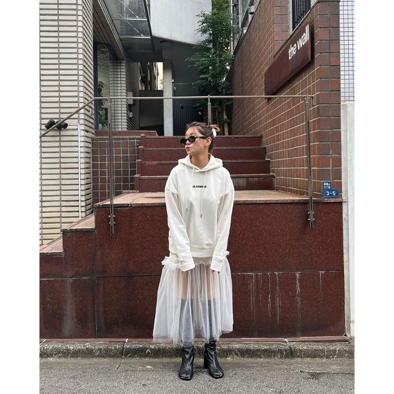 tulle cable knit skirt ivory | BONNE