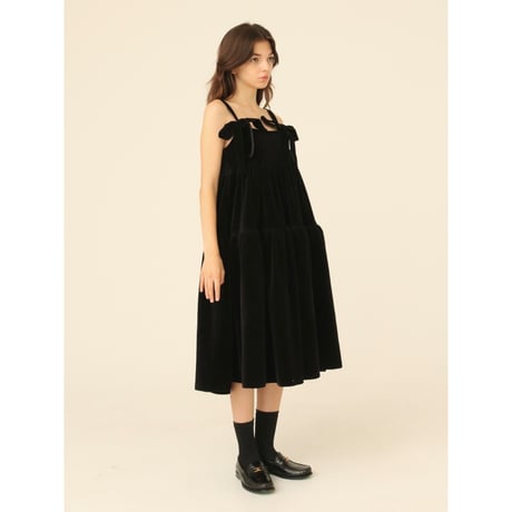 velours volume middle 肌寒く one-piece BONNEボンヌ