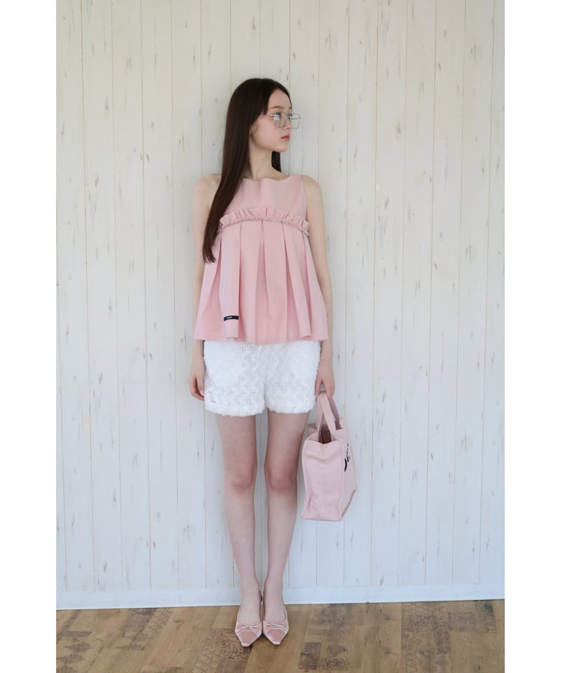 BONNElabel ruff half pants lace | BONNE