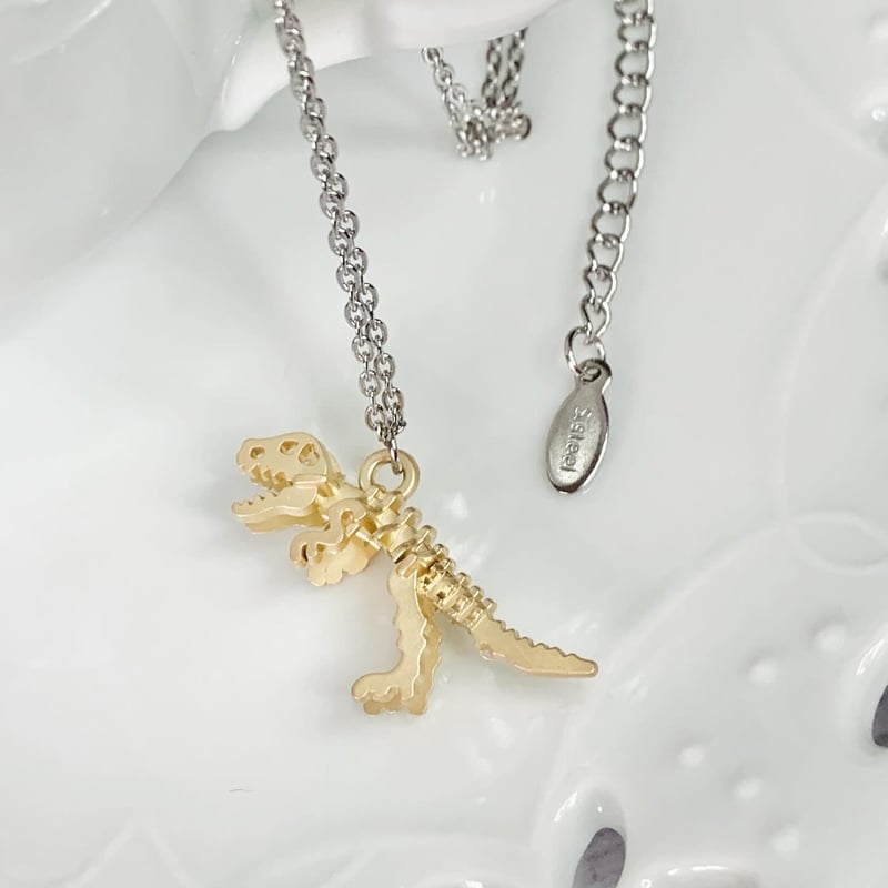 恐竜骨格ネックレス （ステンレスチェーン） | dino-world