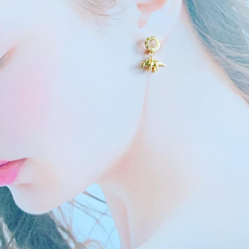 K24gp 恐竜ピアス（トリケラトプス） | dino-world