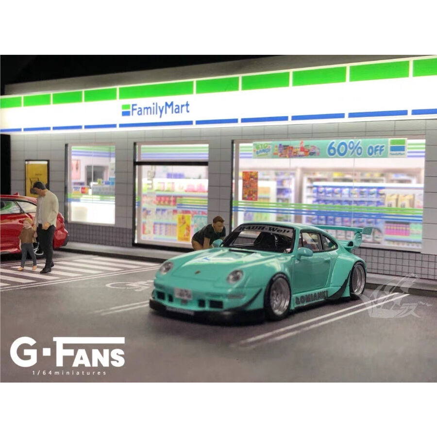 光る ファミリーマート　店舗　ミニチュア　1/64 コンビニで始める新たなミニカーコレクション 「KYOSHO 64