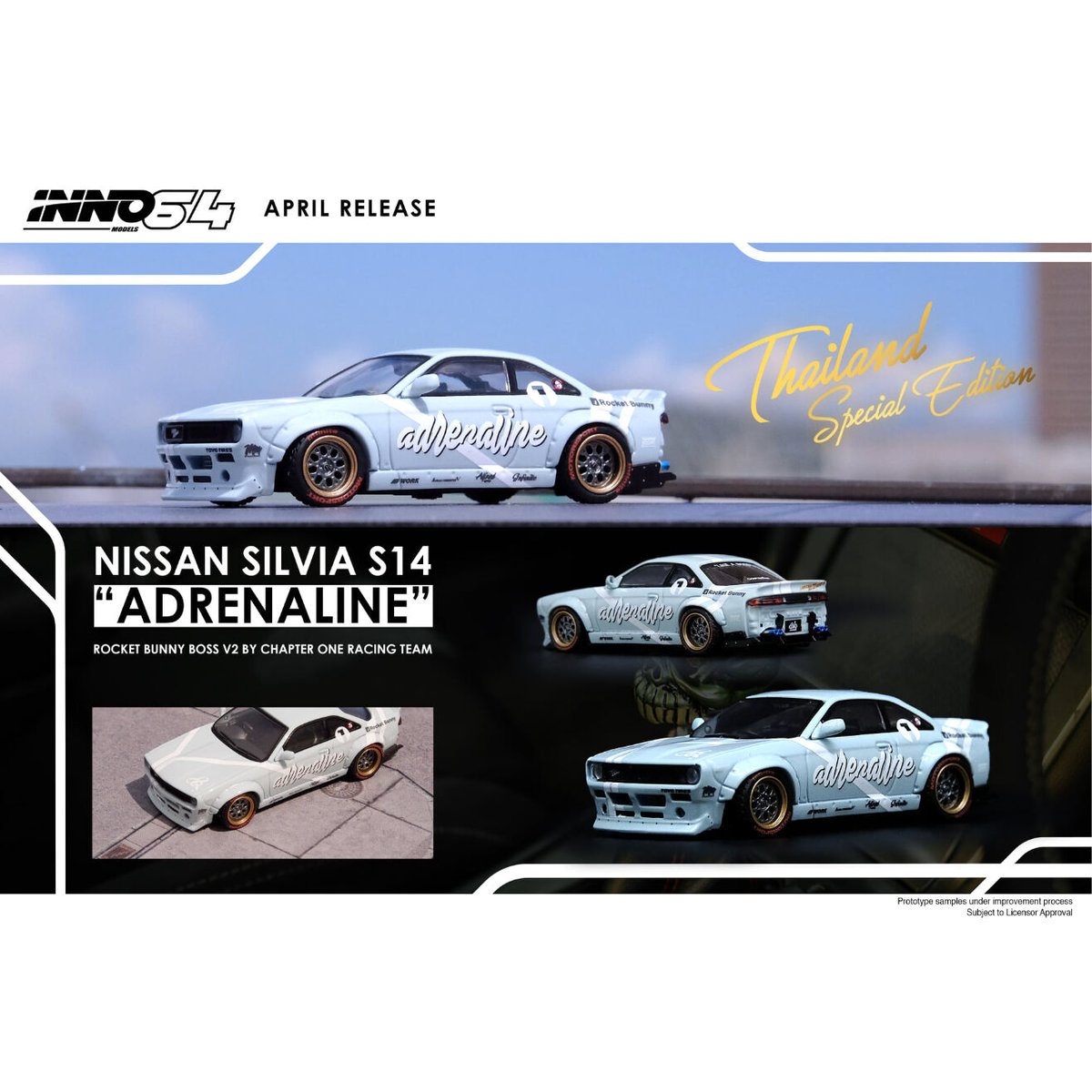 Inno64 1/64 NISSAN SILVIA S14 ROCKET BUNNY BOSS Inno64 1/64 NISSAN SILVIA S14 ROCKET BUNNY BOSS