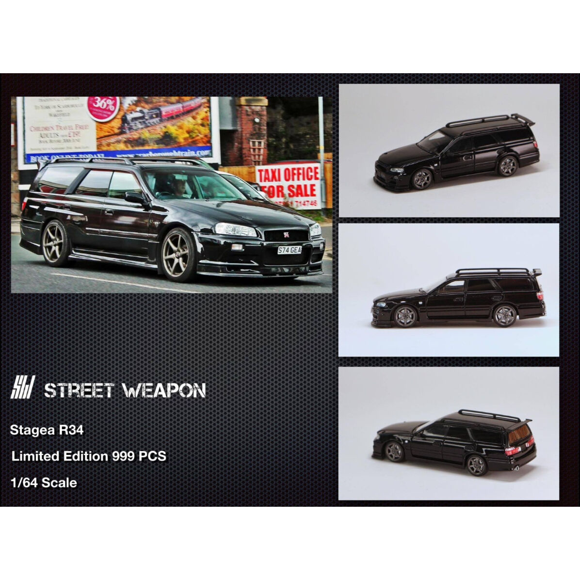 Street Weapon 1/64 日産 ステージア R34 ブラック | トレジャー Street Weapon 1/64 日産 ステージア R34 ブラック | トレジャー