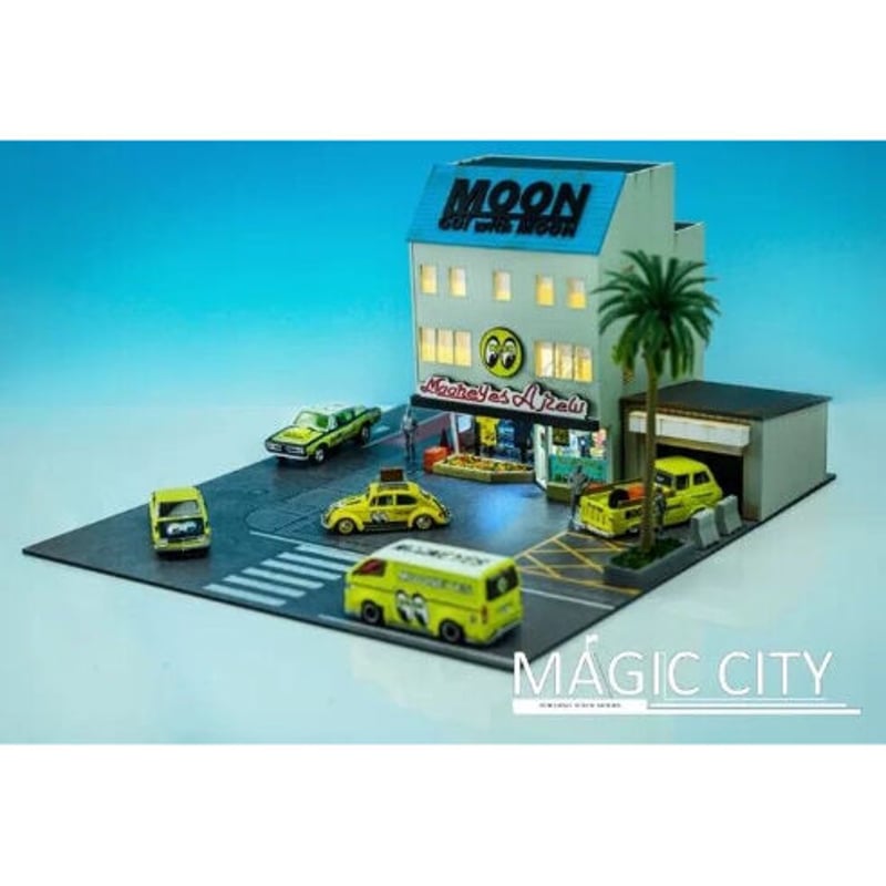 Magic City 1:64 ジオラマシリーズ ムーンアイズ商店＋自動車修理店