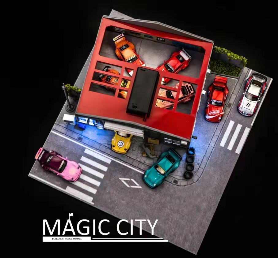 Magic City 1/64 ジオラマシリーズ RWBワークショップ | トレジャー