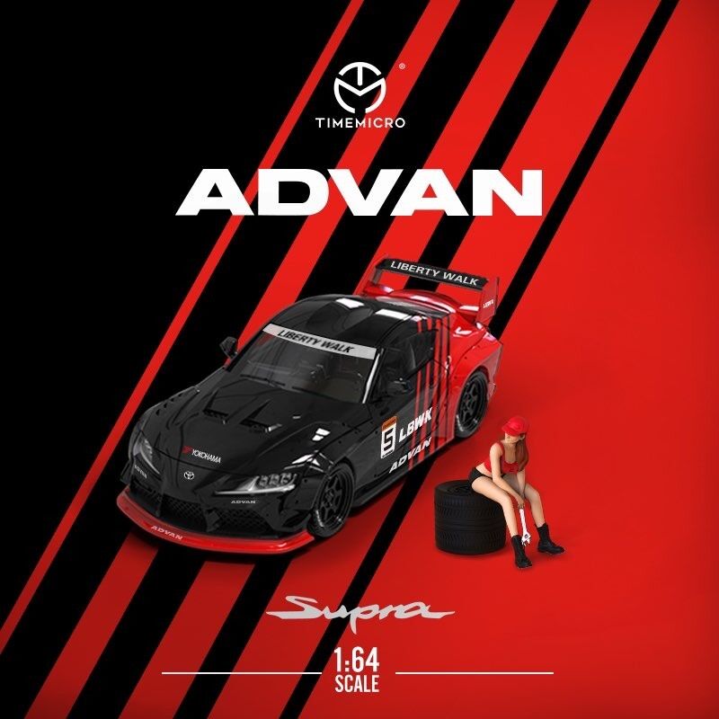 TimeMicro 1/64 トヨタ スープラ Advan仕様+フィギュア付き TimeMicro 1/64 トヨタ スープラ Advan仕様+フィギュア付き