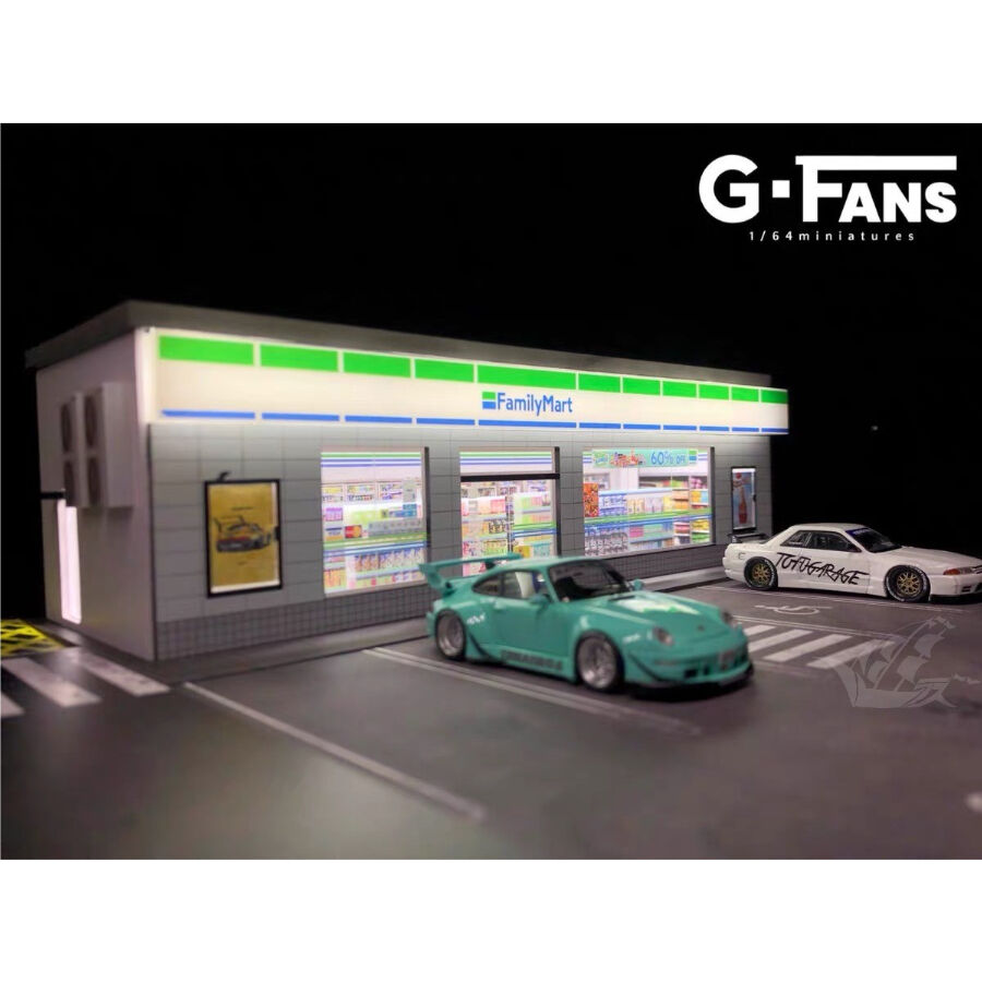 ファミリーマート　店舗　ミニチュア　1/64 1/64 MOREART ファミリーマート Family Mart ファミマ コンビニ