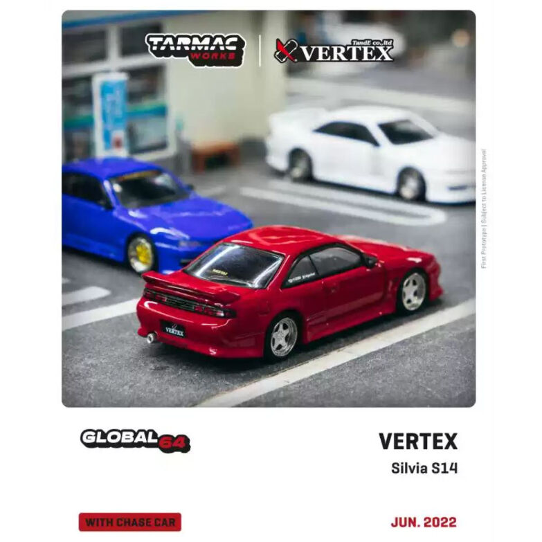 Tarmac Works 1/64 日産 シルビア S14 Vertex仕様 レッド | トレ