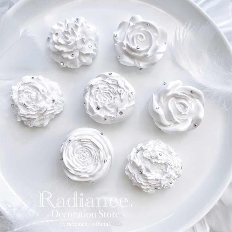 7点セット ］フラワーアロマストーン ホワイト | Radiance. - Decora