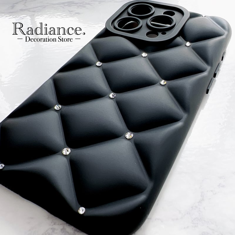 キルティングiPhoneケース マットブラック | Radiance. - Decorati