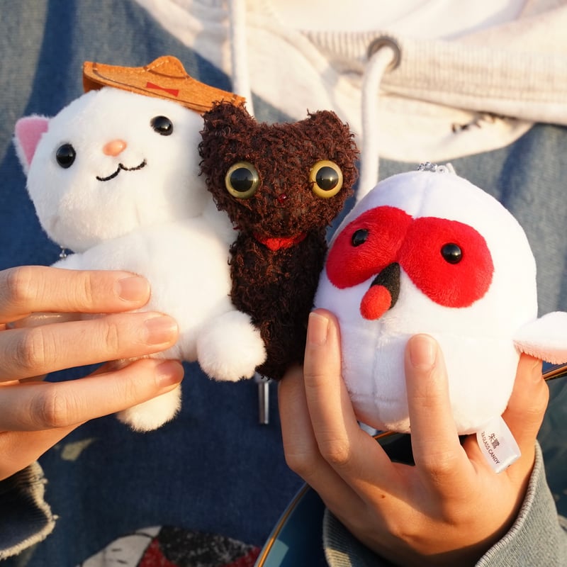 ぬいぐるみキーホルダー おけさ猫 | 人魚の宝箱【SEA GLASS CANDY】