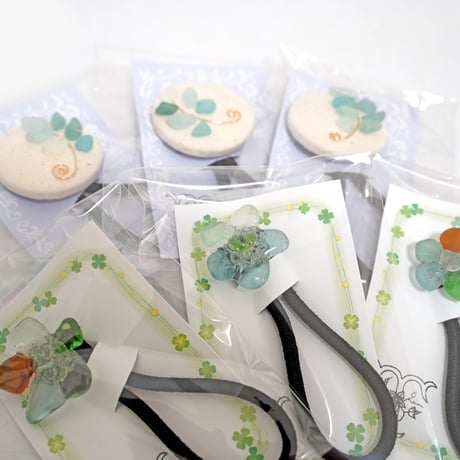SEA GLASS FLOWER  ヘアゴム
