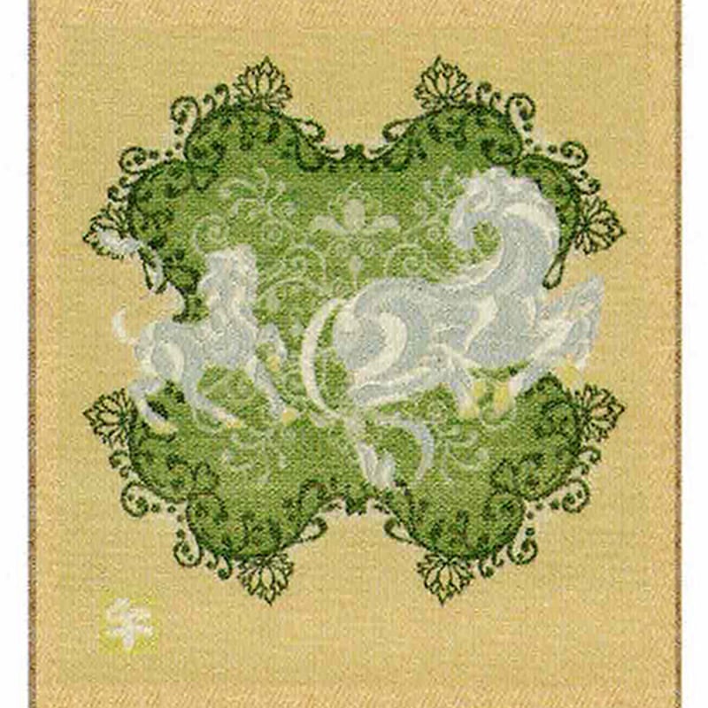 新綾錦織カレンダー「白馬図」(CF92) | 川島織物 京都 西陣織カレンダー