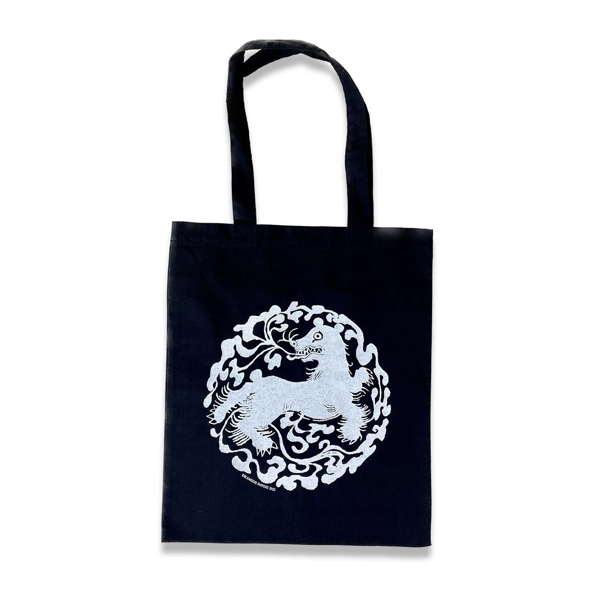 蛮絵熊 エコバッグ（黒） | 上出瓷藝（かみでしげい）ストア