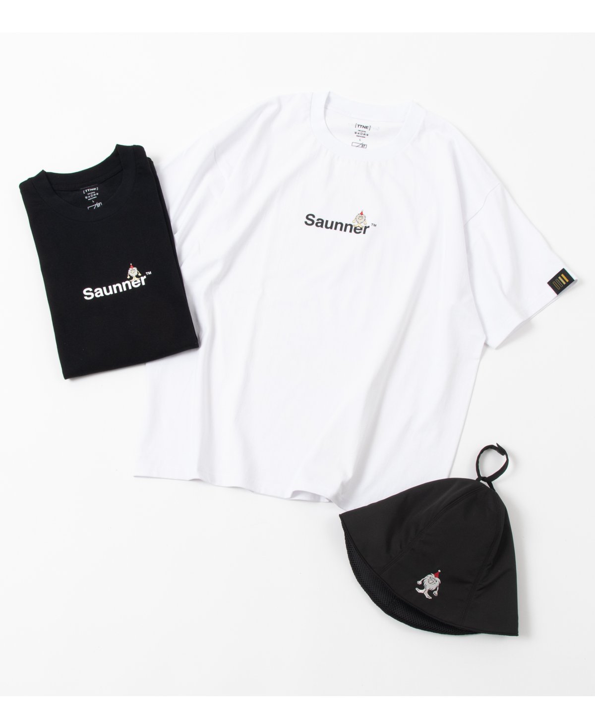 SaunnerロゴTシャツブラック（TTNEコラボ） | SeaSaunaShack STORE
