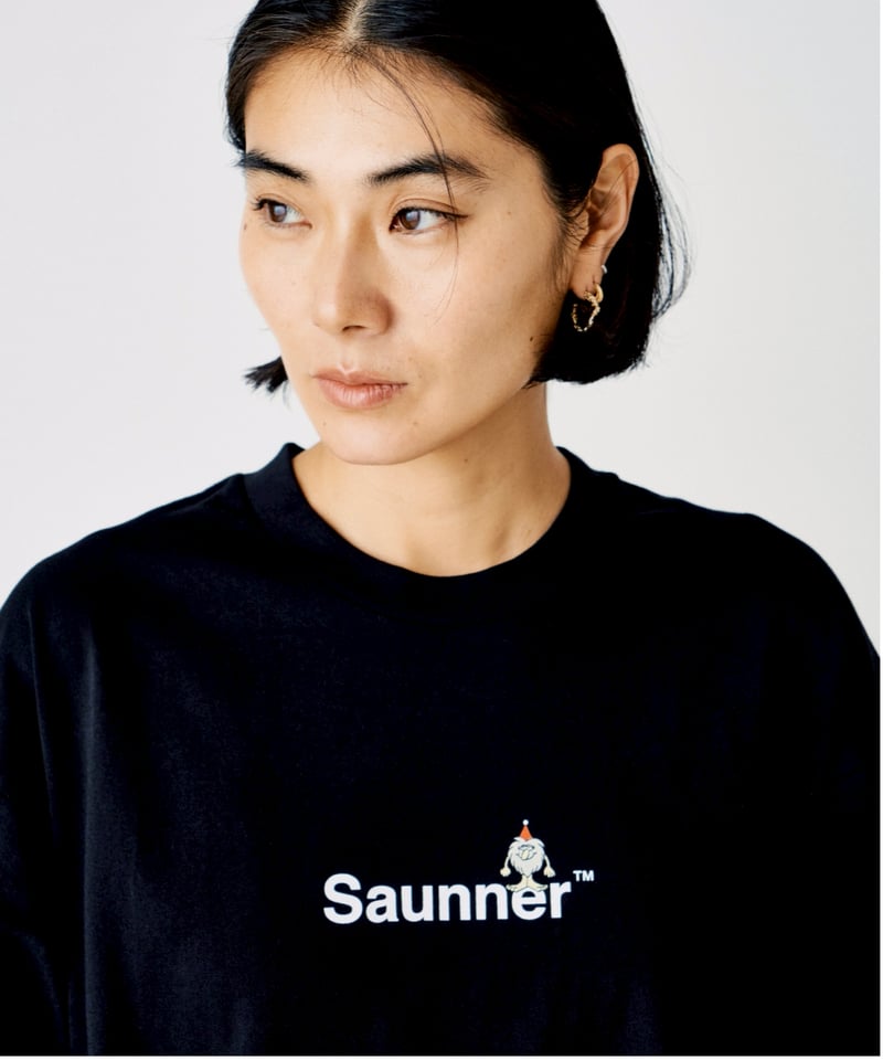 SaunnerロゴTシャツブラック（TTNEコラボ） | SeaSaunaShack STORE