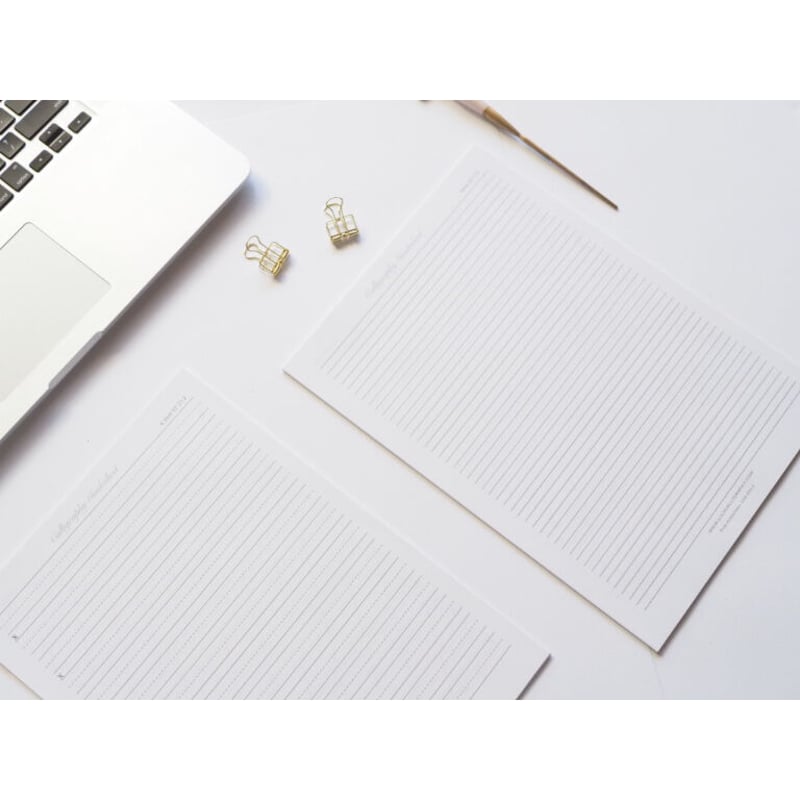 カリグラフィー練習用ガイドシート9種類セット | LILY CALLIGRAPHY