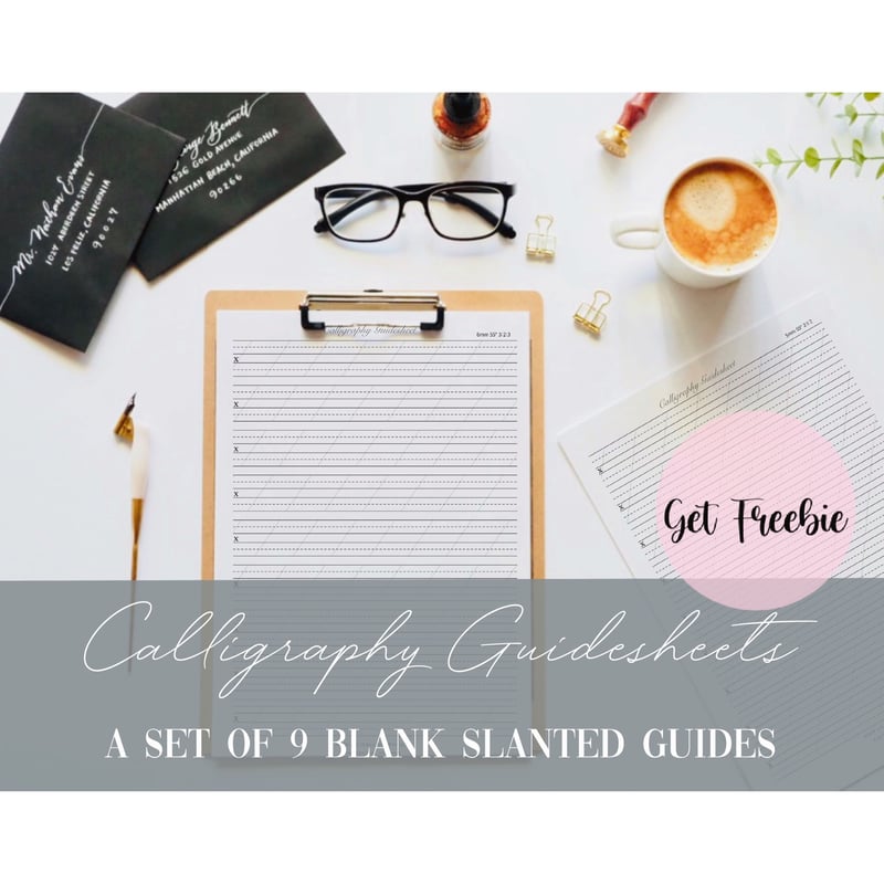 カリグラフィー練習用ガイドシート9種類セット | LILY CALLIGRAPHY