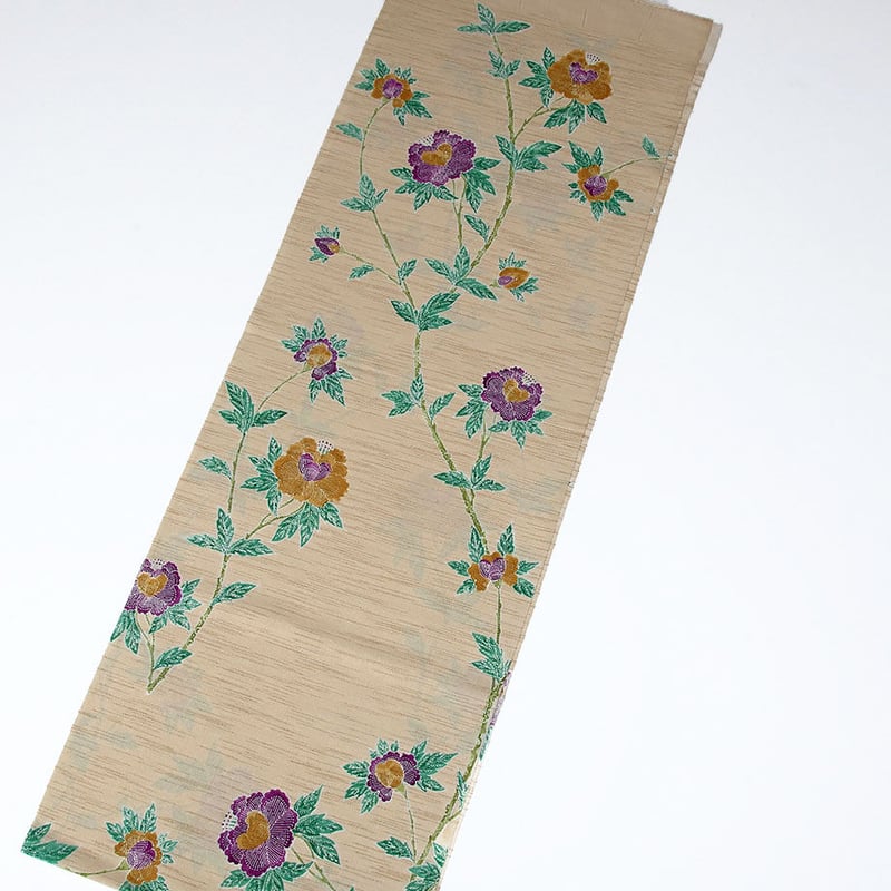 帯揚げ 横紬ガルーダ更紗摺型友禅 | さいしき 和小物 あおきオンライン