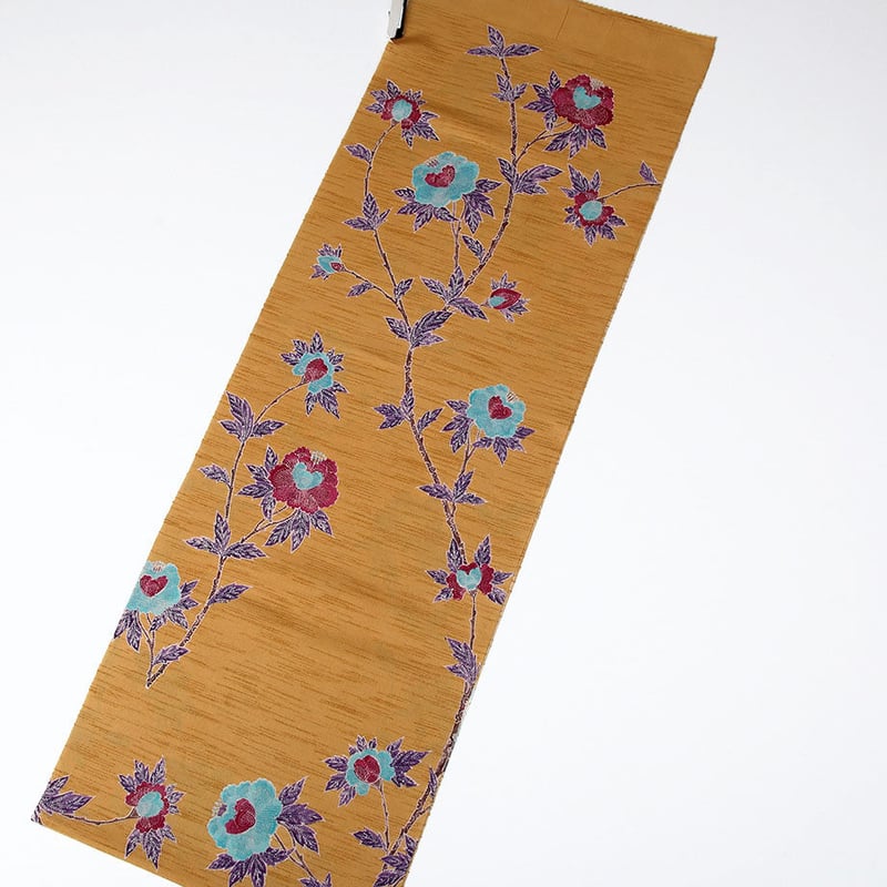 帯揚げ 横紬ガルーダ更紗摺型友禅 | さいしき 和小物 あおきオンライン