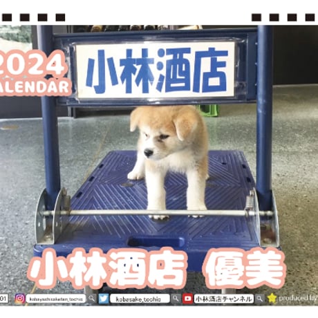 【予約販売】 小林酒店 秋田犬の優美 2024年 卓上 カレンダー TC24179