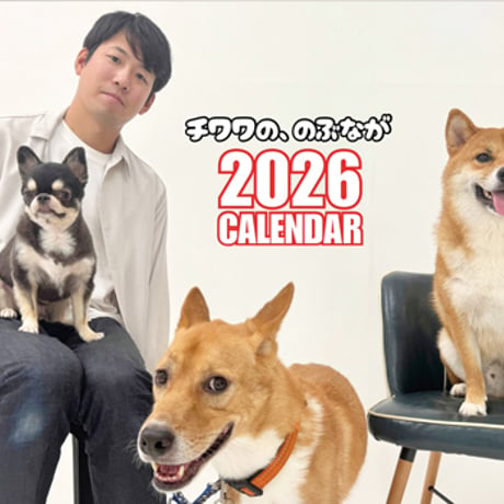 【予約販売】 チワワののぶなが 犬 2026年 壁掛けカレンダー KA26089