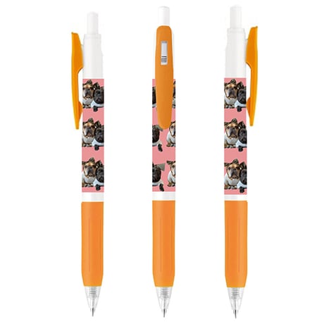 【予約販売】 フレンチブルドッグ犬のtorus トーラス 黒色 ボールペン 3本セット BA141NN