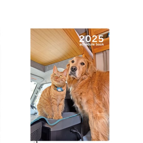 【予約販売】 ゴールデンレトリバー犬＆保護猫 ぺろりんず！ 2025年 A5スケジュール帳 A525008