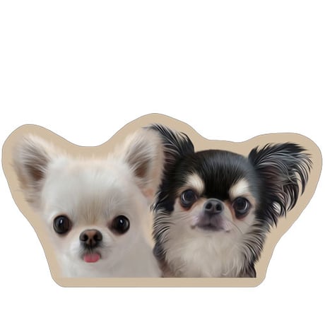 【予約販売】 チワワのUNI＆EBI 犬 ステッカー 3枚セット SU006NN