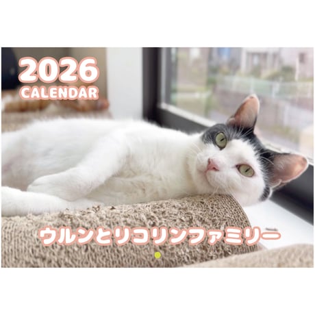 【予約販売】 猫のウルン＆リコリン 2026年 壁掛け カレンダー KK26297
