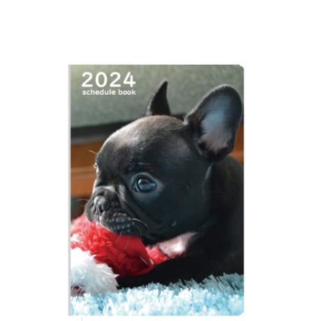 【予約販売】 フレンチブルドッグ犬 ココ 2024年 A5 スケジュール帳 AF24033