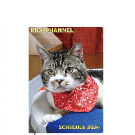 【予約販売】 猫のリキちゃんねる 2024年 A5 スケジュール帳 AF24232