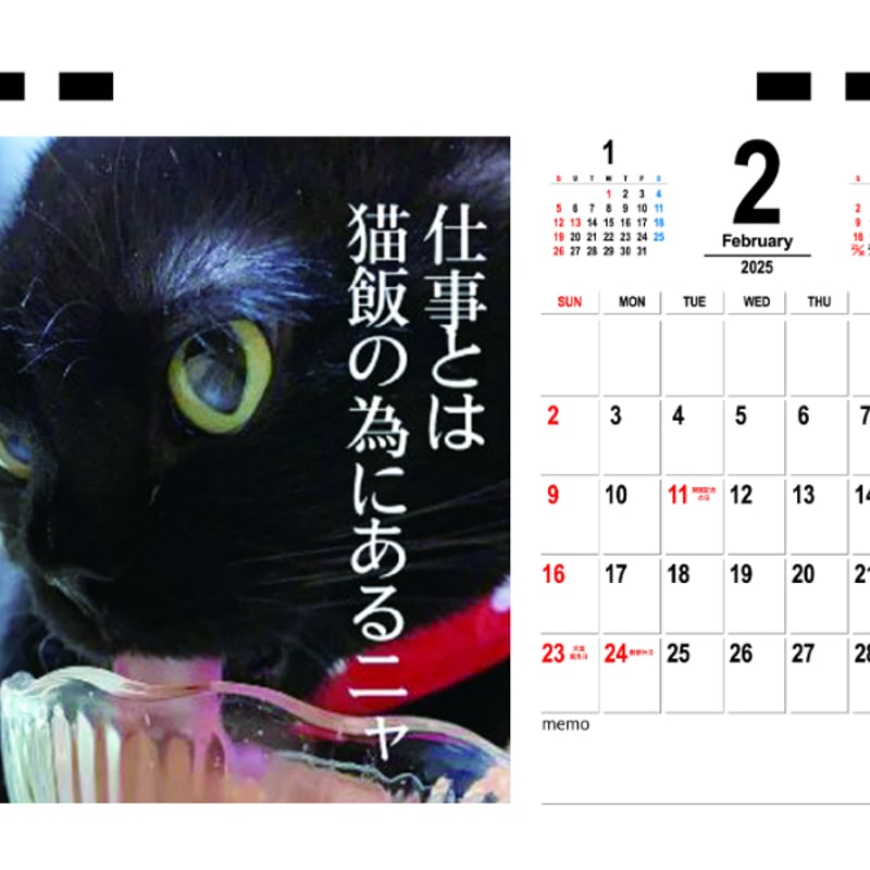 【新品】名前はまだない。 猫 2025 卓上カレンダー直筆サイン入チェキ 予約販売】 猫のMAINICHINEKOMAMIRE 2025年 卓上半面 カレンダー