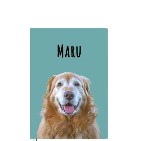 【予約販売】 ゴールデンレトリバー犬のマル 2025年 A5ノート帳 No25120