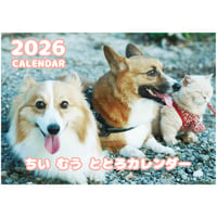 【予約販売】 ちい むう ととろ コーギー 猫 2026年 壁掛け カレンダー KA26030