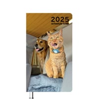 【予約販売】 ゴールデンレトリバー犬＆保護猫 ぺろりんず！ 2025年 ポケットスケジュール帳 PO25009