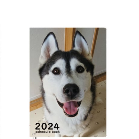【予約販売】 シベリアンハスキー犬 はっちゃん 犬と猫の親バカ日記 2024年 A5 スケジュール帳 AF24217
