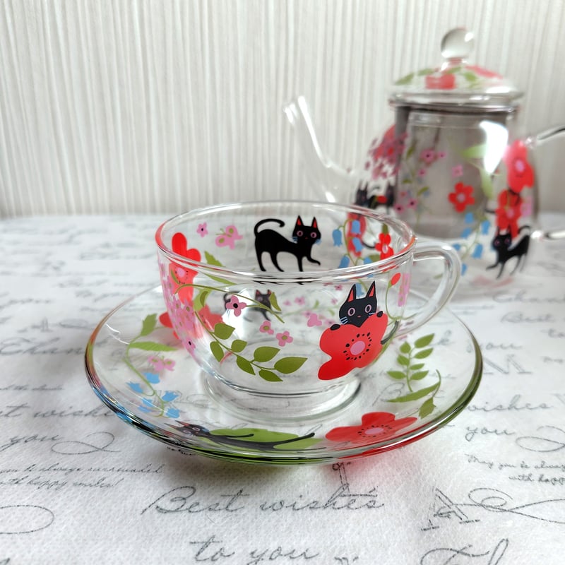 NEKOにゃ〜ご 耐熱カップ＆ソーサー | 猫雑貨専門店 猫の手さき