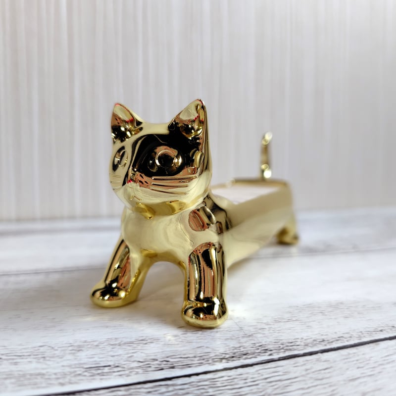 アリ キャットリングホルダー ゴールド | 猫雑貨専門店 猫の手さき