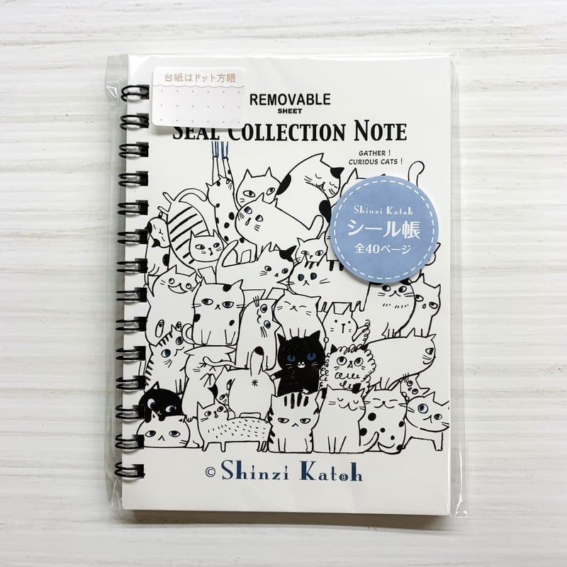 ピンセット付き】シール帳 日本製 Cat Hill A6サイズ 40ページ