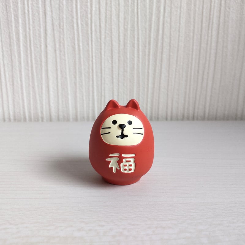 コンコンブル 福ねこだるま 紅 | 猫雑貨専門店 猫の手さき