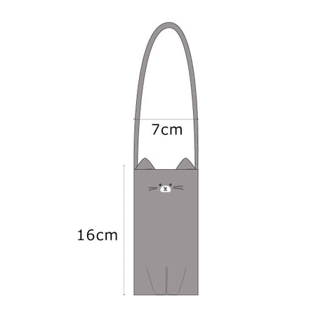 ねこねこ マルチショルダーバッグ　白猫